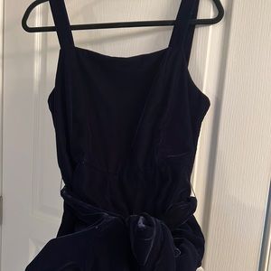 GAP Navy Velvet Wide Leg Jumpsuit Size 8